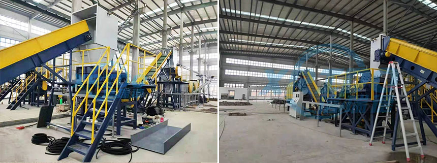 Installation site of waste sheet iron crushing production line
