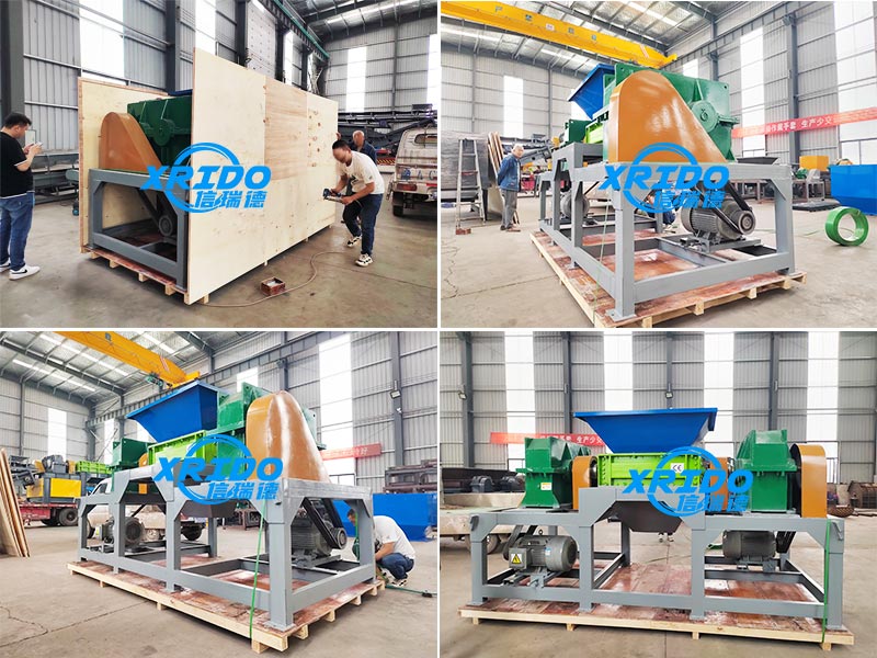 Delivery site of double shaft shredder