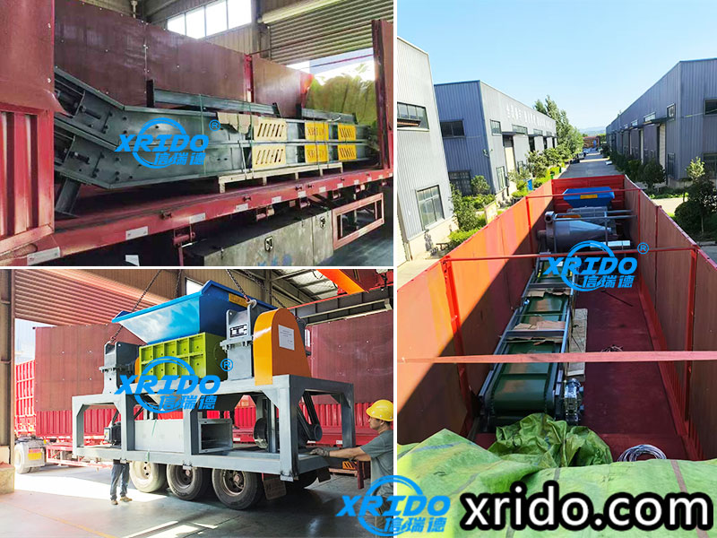 Customized 1000 model double shaft shredder delivery