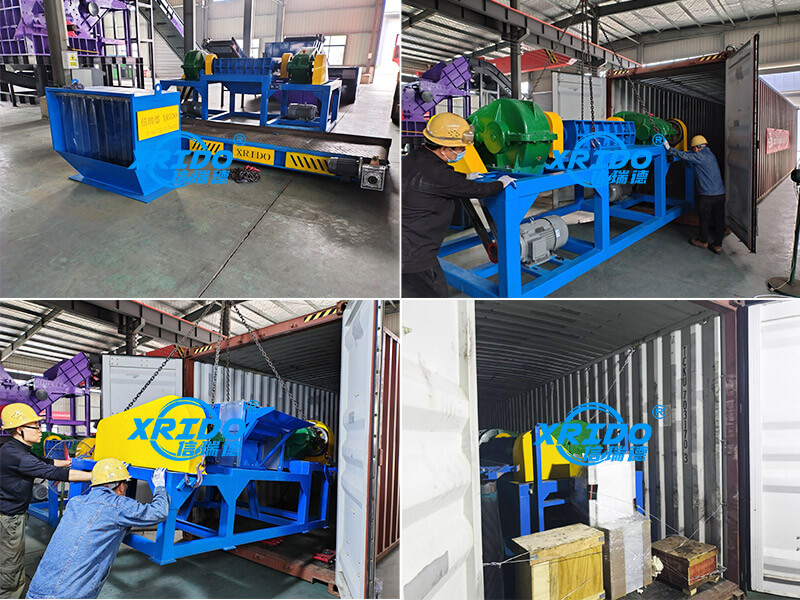 1000 Model Customized Double Shaft Shredder Delivery