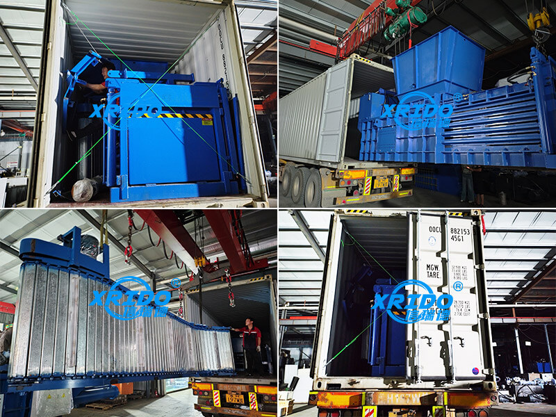 Waste management machine waste baler shipped to Chile